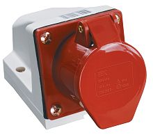 Розетка кабельная накладная IEK КНР ССИ-114 16А 3Р+PE 400В IР44 красный картинка 